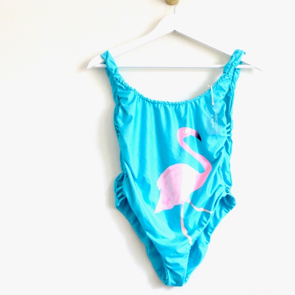 NEW! Kenny Flowers The South Beach Reversible 1 Piece Swimsuit Flamingo SZ S, M - Picture 7 of 13
